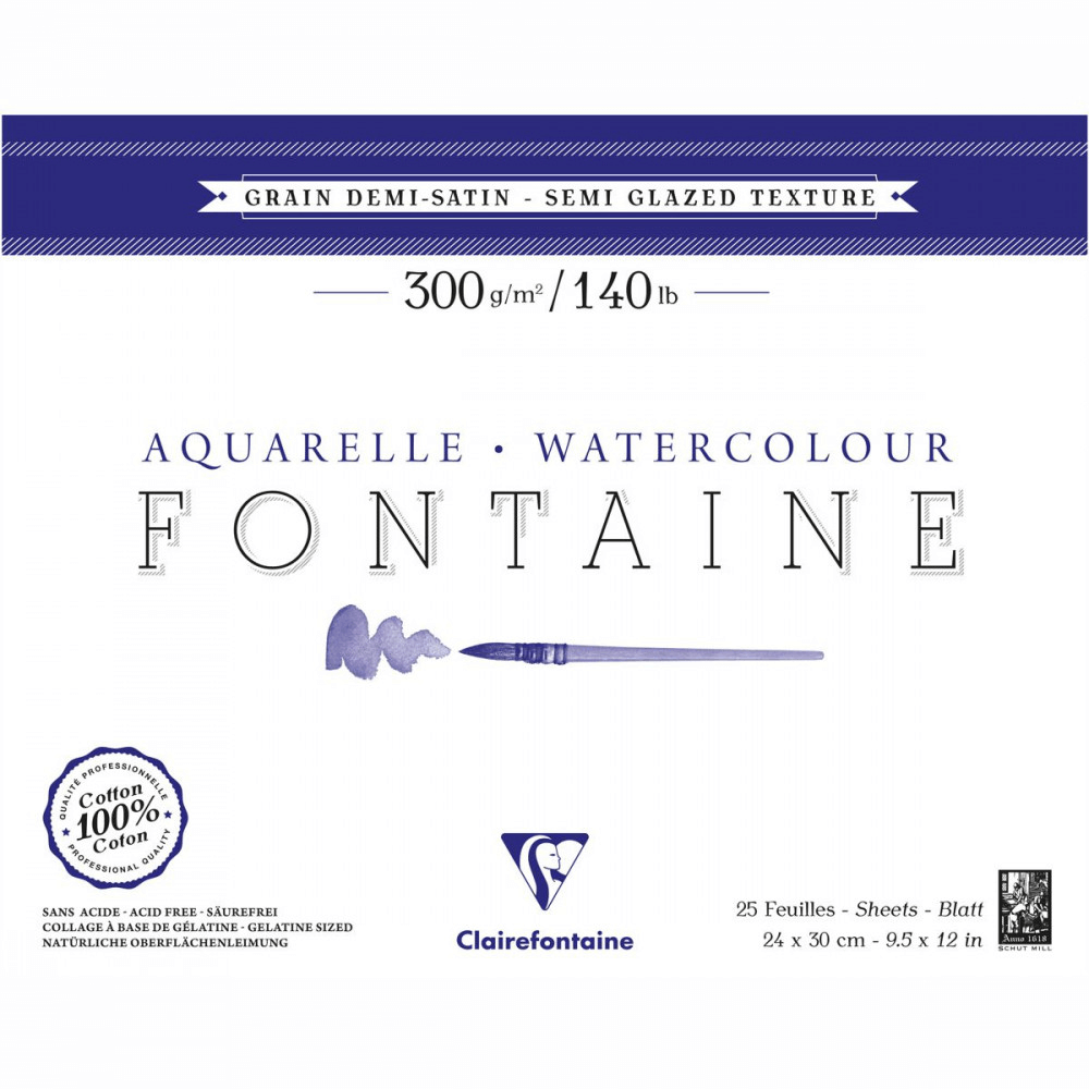 papel para aquarela fontaine clairefontaine 300g